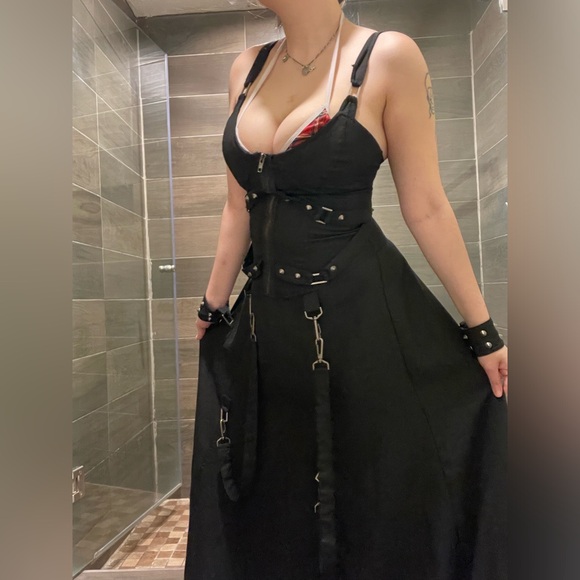 Lip Service Black Bondage Dress - Picture 7 of 11